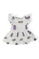 JMU White Duke Dog Flutter Twirl Bodysuit - Mila & Rose ® - Flyclothing LLC