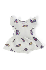 JMU White Duke Dog Flutter Twirl Bodysuit - Mila & Rose ® - Flyclothing LLC