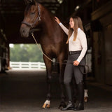 Henri de Rivel Pro Collection Leather Lead with 24" Solid Brass Chain - Breeches.com - Flyclothing LLC