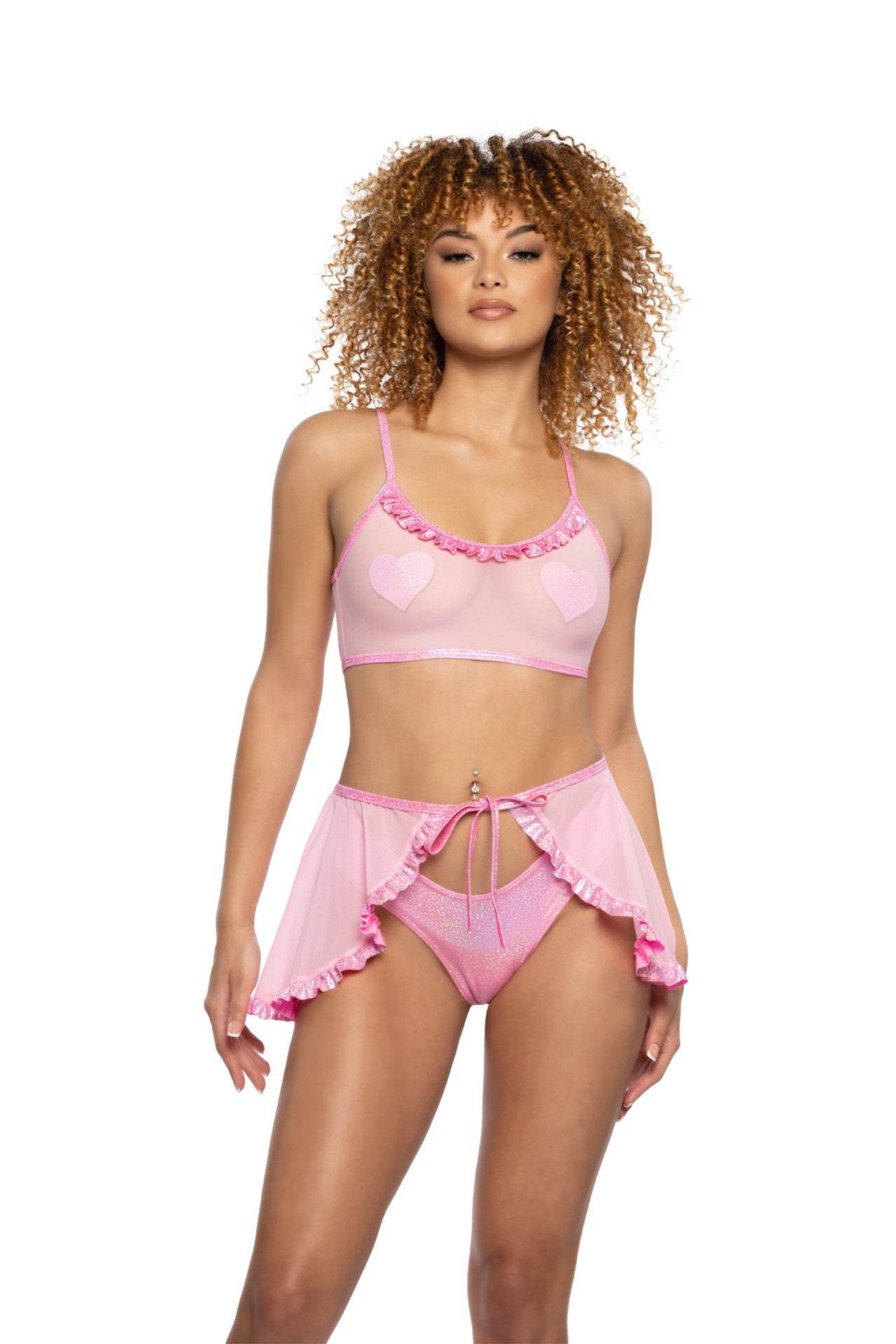 J-Valentine JR120 - Mesh Ruffle Tank - J. Valentine - Flyclothing LLC