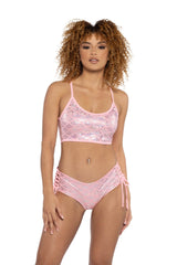 J-Valentine JR122 - Tank Top & Lace-Up Short Set - J. Valentine