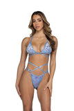 J-Valentine JR136 - Sequin Velvet Triangle Top And Cross-Bottom Set - J. Valentine - Flyclothing LLC