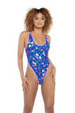 J-Valentine JR145 - Print High-Cut Bodysuit - J. Valentine