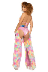 J-Valentine JR147 - Faux Fur Rainbow Heart Chaps - J. Valentine