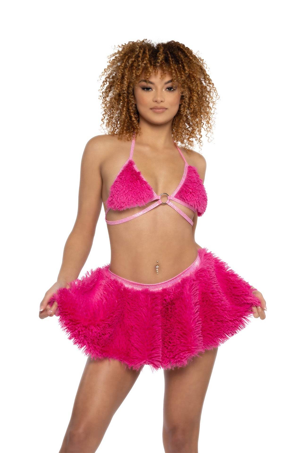 J-Valentine JR148 - Faux Fur Circle Skirt - J. Valentine - Flyclothing LLC