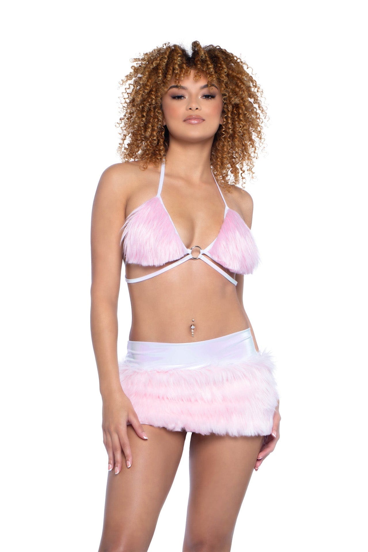 J-Valentine JR146 - Faux Fur Triangle Top - J. Valentine