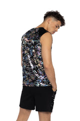 J-Valentine JR156 - Two-Tone Men's Sleeveless Shirt - J. Valentine