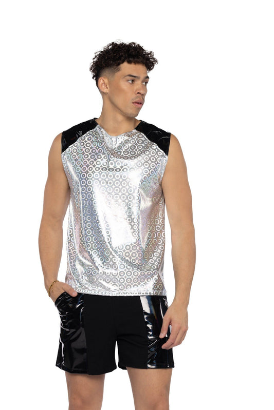 J-Valentine JR156 - Two-Tone Men's Sleeveless Shirt - J. Valentine