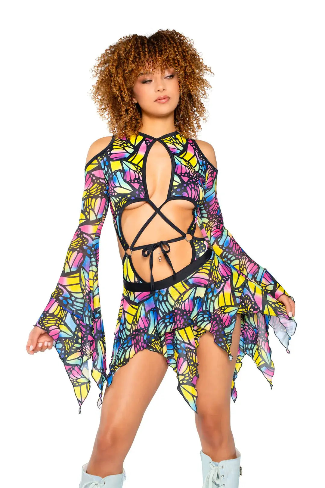 JR162 - Mesh Flow Skirt - J. Valentine - Flyclothing LLC