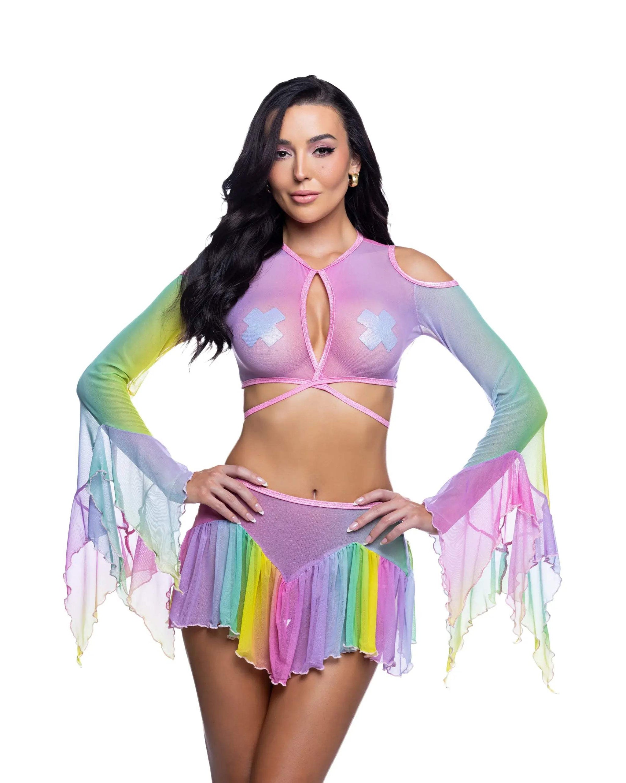 J Valentine flow top skirt set jr260 - J. Valentine - Flyclothing LLC