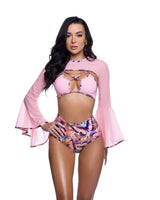 J Valentine mesh bell sleeve shrug jr269 - J. Valentine - Flyclothing LLC