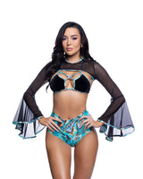 J Valentine mesh bell sleeve shrug jr269 - J. Valentine - Flyclothing LLC