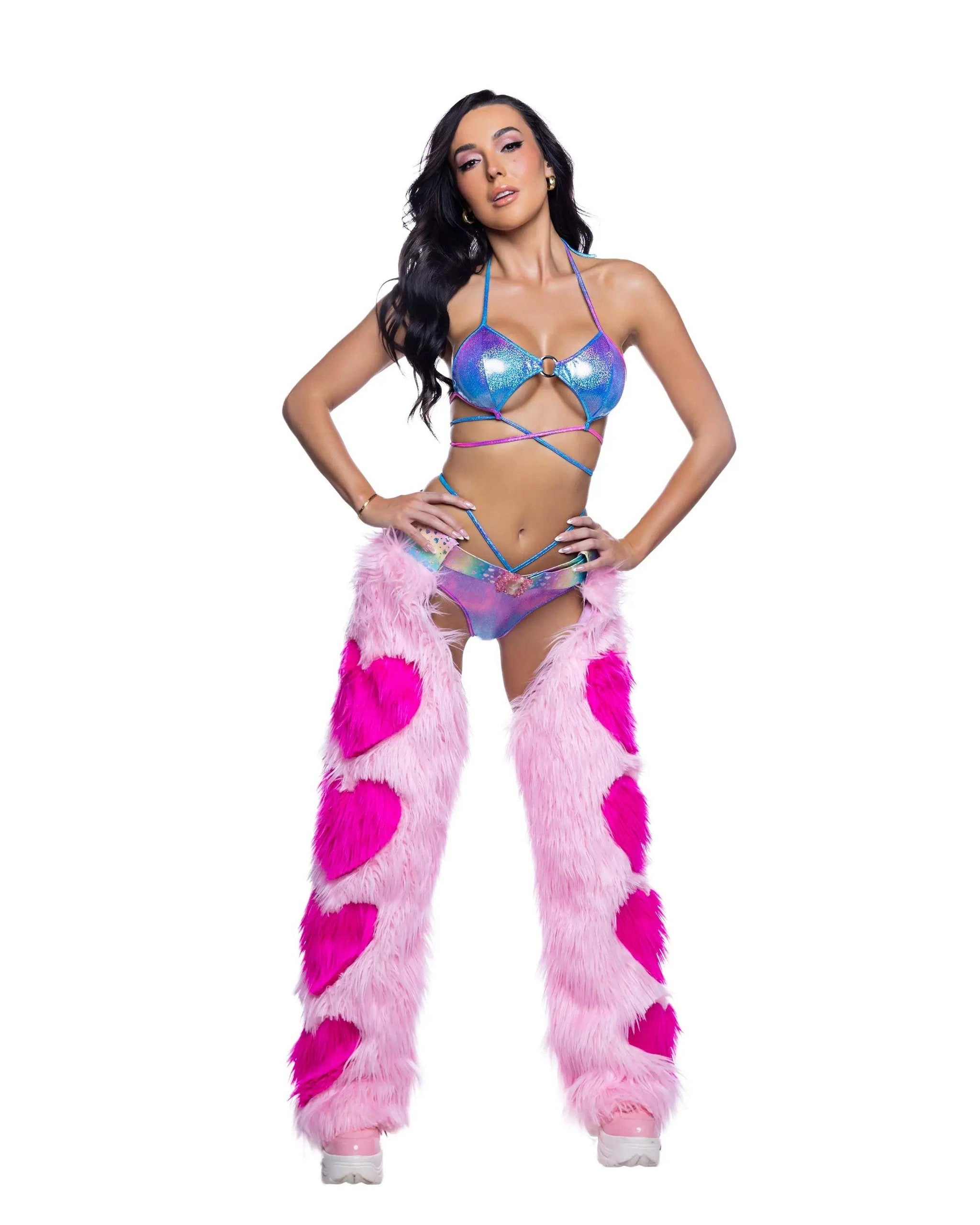 J Valentine faux fur heart chaps jr301 - J. Valentine - Flyclothing LLC