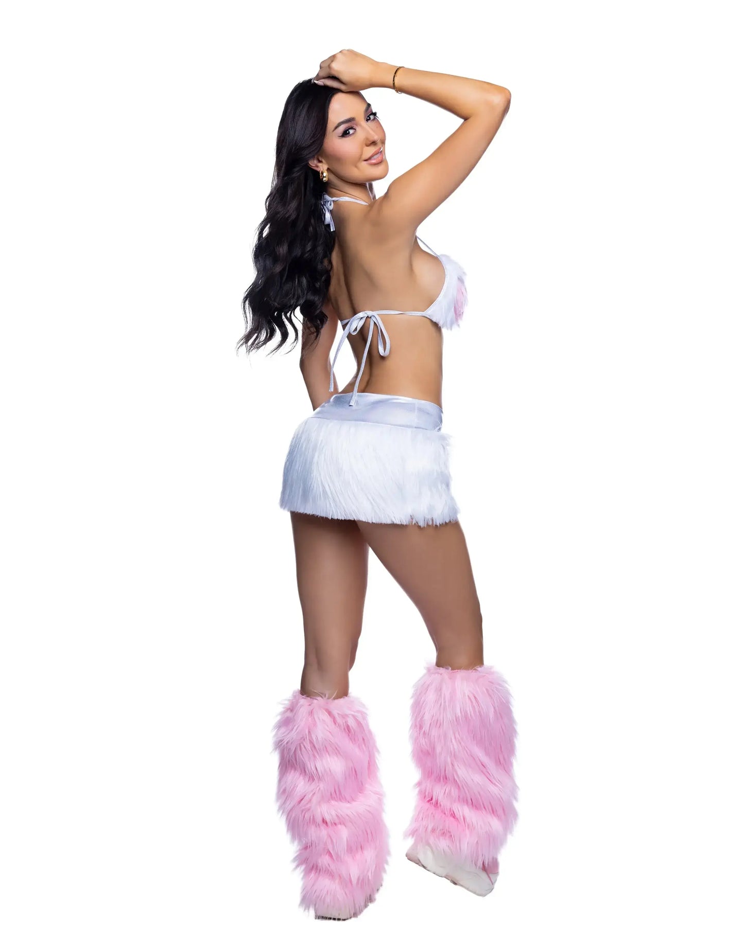 J Valentine faux fur heart skirt top set jr302 - J. Valentine - Flyclothing LLC