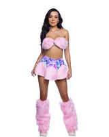 J Valentine faux fur skirt bandeau top jr303 - J. Valentine - Flyclothing LLC