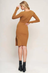 STYLE SIGN SWEATER DRESS - Flying Tomato - Flyclothing LLC
