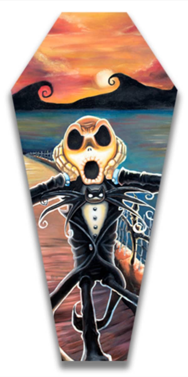 Black Market Art Company Jack Screams & Stretched Canvas Coffin Print