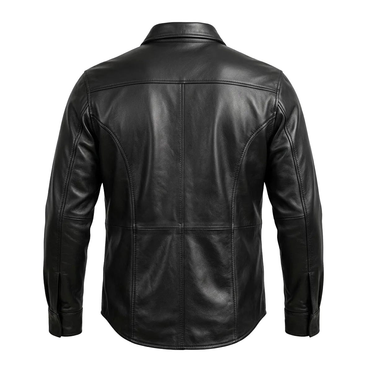 Titan - Men's Shirt style Premium Leather Biker Jacket - Unik Just for Bikers - Flyclothing LLC