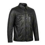 Edge - Premium Men's motorcycle Leather Jacket (Shirt Style) - Unik Just for Bikers - Flyclothing LLC