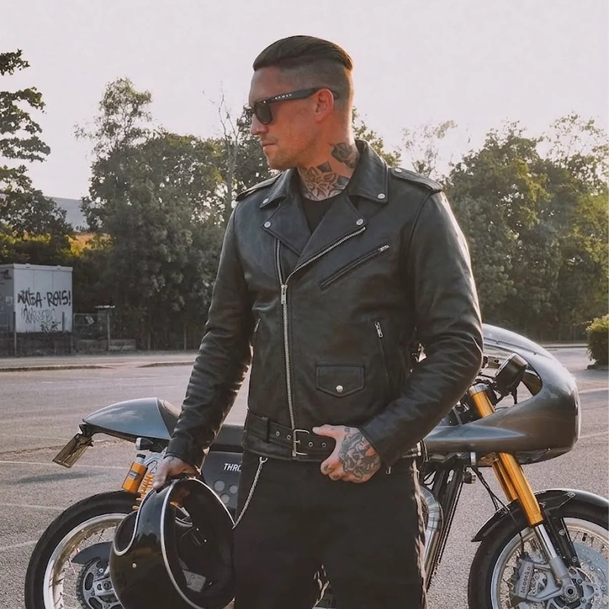Ozzy - Men's Motorcycle Leather Jacket