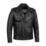 Brando - Men's Motorcycle Leather Jacket - Unik Just for Bikers - Flyclothing LLC