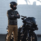 Goose - Premium Men's Leather Motorcycle Jacket - Unik Just for Bikers - Flyclothing LLC