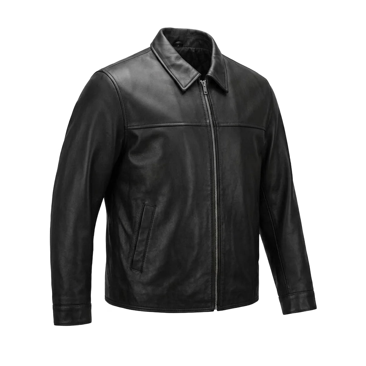 James - Premium Men's Leather Motorcycle Jacket - Unik Just for Bikers - Flyclothing LLC