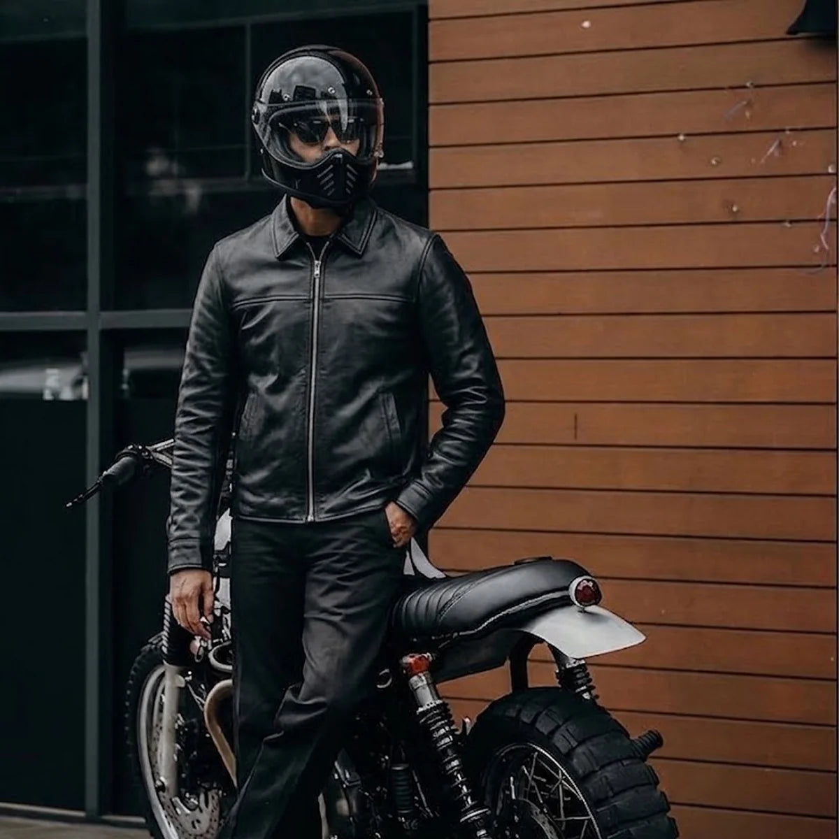 James - Premium Men's Leather Motorcycle Jacket - Unik Just for Bikers - Flyclothing LLC