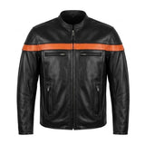 Blaze - Men's Premium Leather Motorcycle Jacket - Unik Just for Bikers - Flyclothing LLC