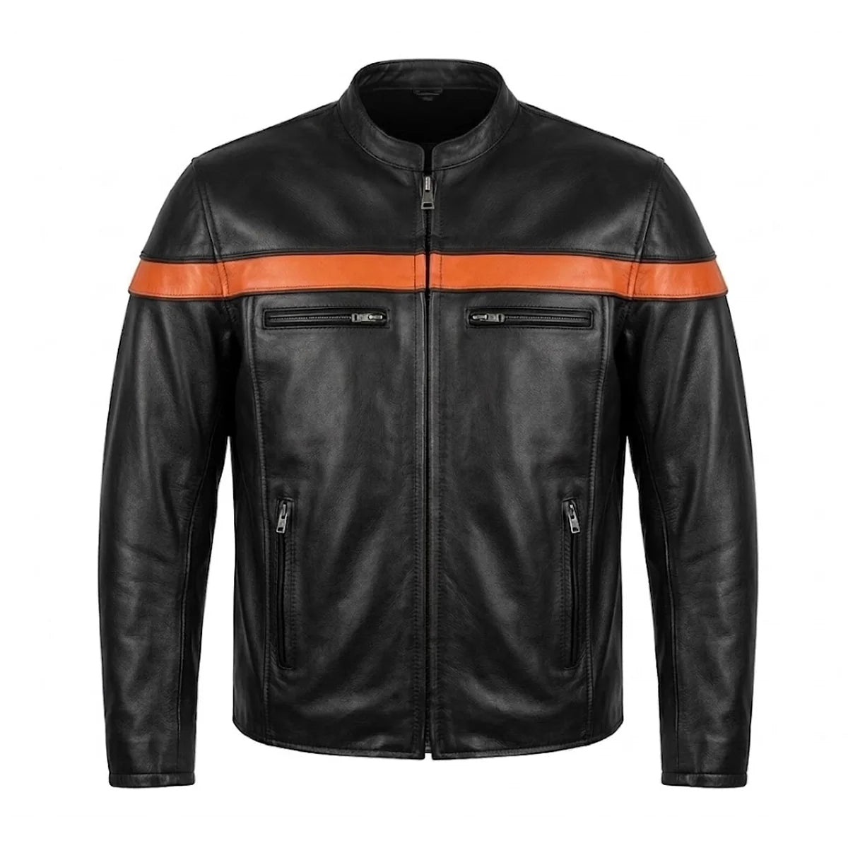 Blaze - Men's Premium Leather Motorcycle Jacket - Unik Just for Bikers - Flyclothing LLC