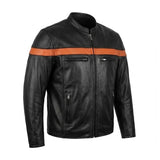 Blaze - Men's Premium Leather Motorcycle Jacket - Unik Just for Bikers - Flyclothing LLC