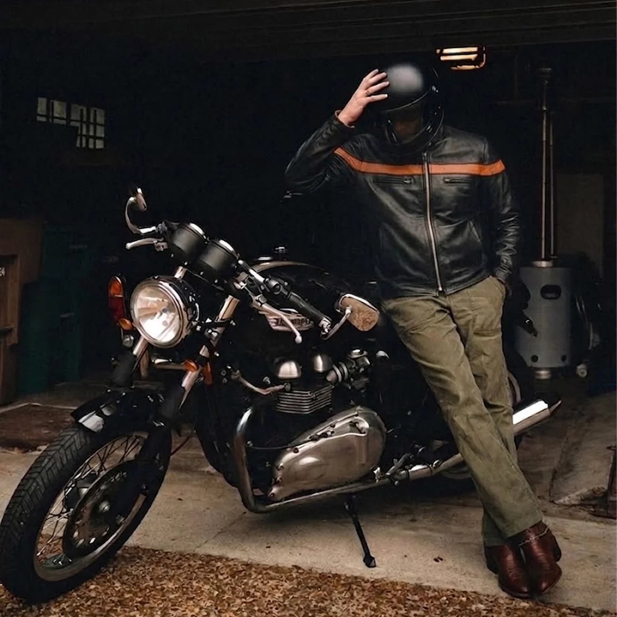 Blaze - Men's Premium Leather Motorcycle Jacket - Unik Just for Bikers - Flyclothing LLC