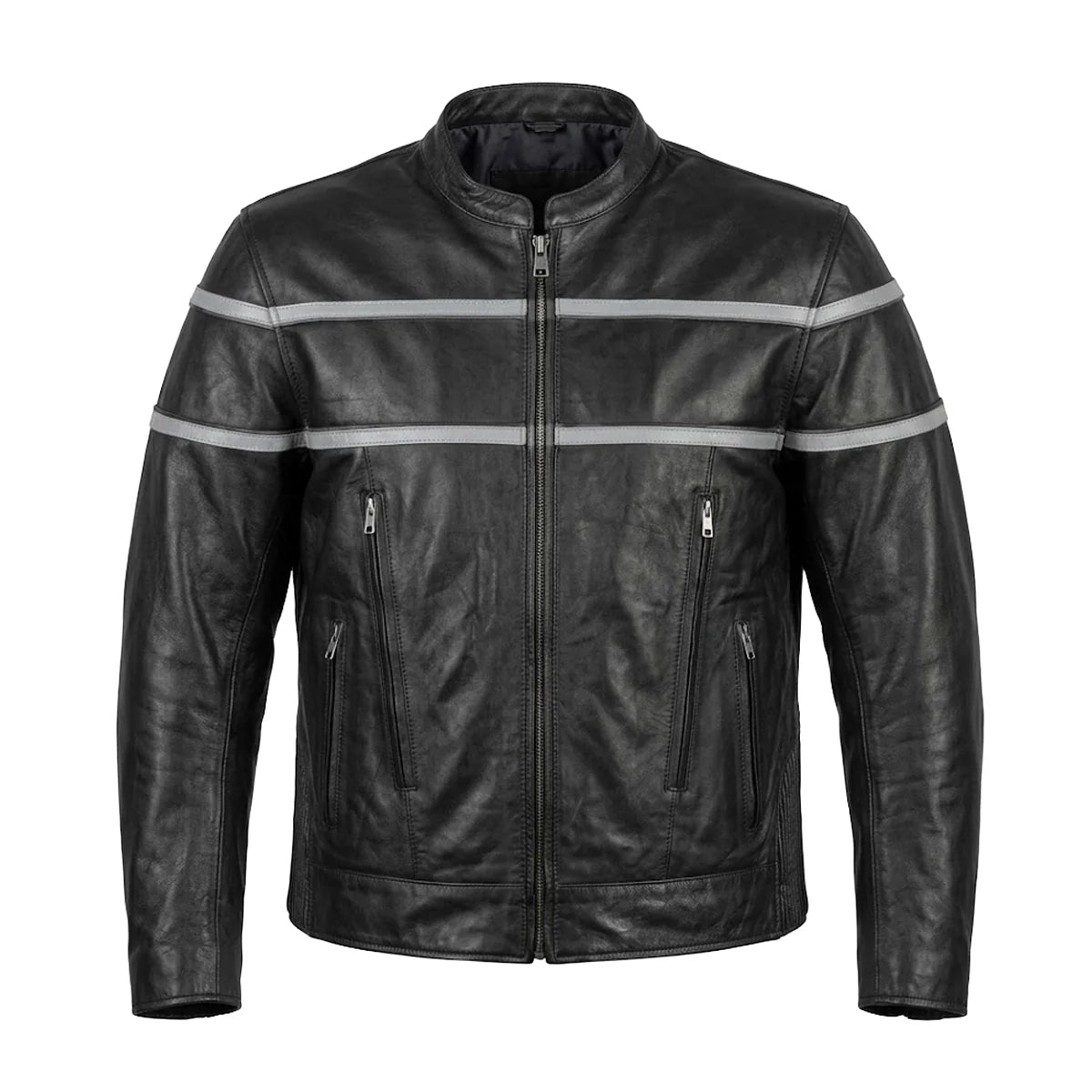 Viper - Men's Premium Leather Motorcycle Jacket - Unik Just for Bikers - Flyclothing LLC