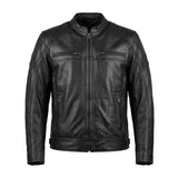 Ace - Ultra Men's Black Leather Motorcycle Jacket - Unik Just for Bikers - Flyclothing LLC