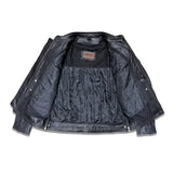 Ace - Ultra Men's Black Leather Motorcycle Jacket - Unik Just for Bikers - Flyclothing LLC