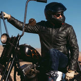 Ace - Ultra Men's Black Leather Motorcycle Jacket - Unik Just for Bikers - Flyclothing LLC
