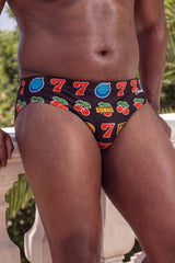 The Jackpot | Slot Machine Ball Hammock® Pouch Swim Briefs - Shinesty - Flyclothing LLC