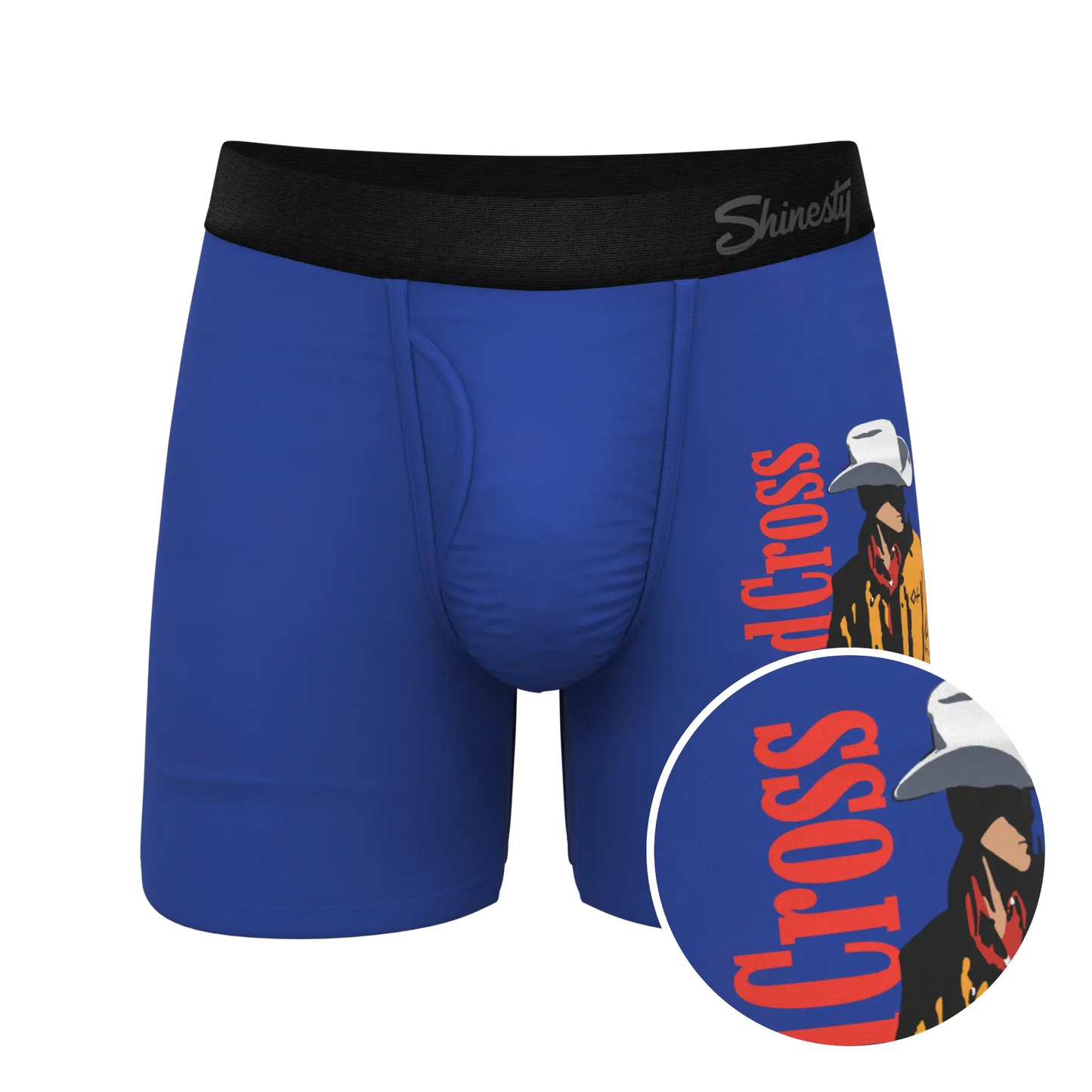 The Jackson | Blue Cowboy Shinesty x Diamond Cross Ranch Ball Hammock® Pouch Underwear With Fly - Shinesty - Flyclothing LLC