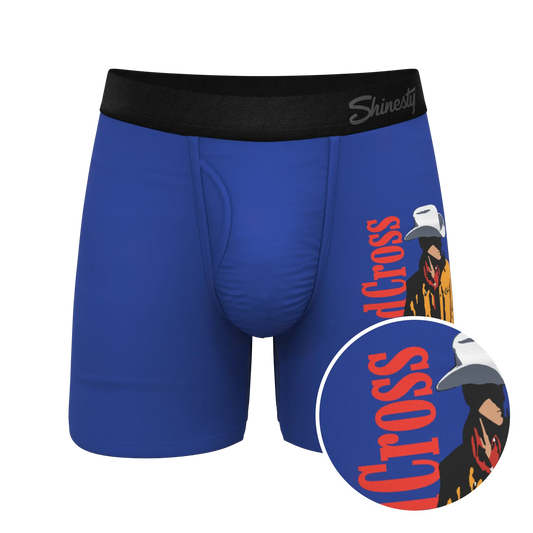 The Jackson | Blue Cowboy Shinesty x Diamond Cross Ranch Ball Hammock® Pouch Underwear With Fly - Shinesty - Flyclothing LLC