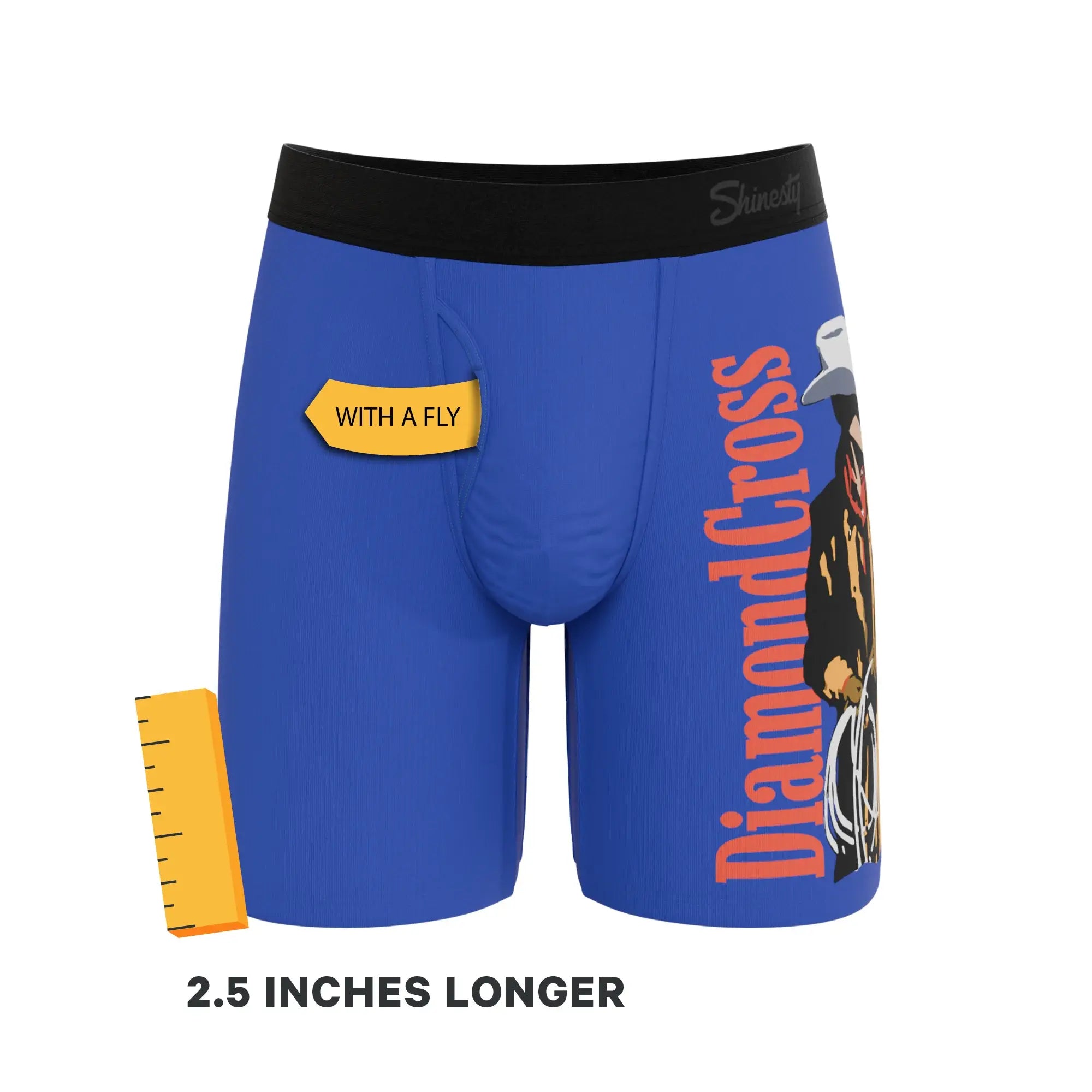 The Jackson | Blue Cowboy Shinesty x Diamond Cross Ranch Long Leg Ball Hammock® Pouch Underwear With Fly - Shinesty - Flyclothing LLC