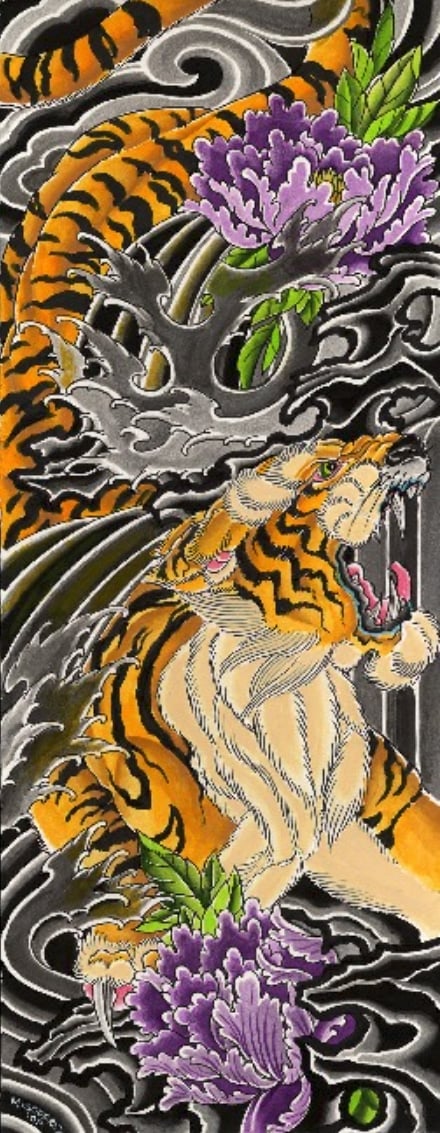 Black Market Art Company Japanese Tiger Print