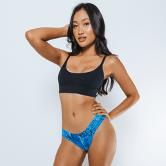 The Jeanstring | Denim Print Seamless Thong - Shinesty