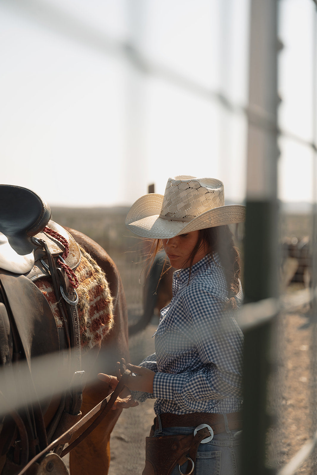 Women's Cowboygirl Blue Gingham Granddaddy Snap Shirt