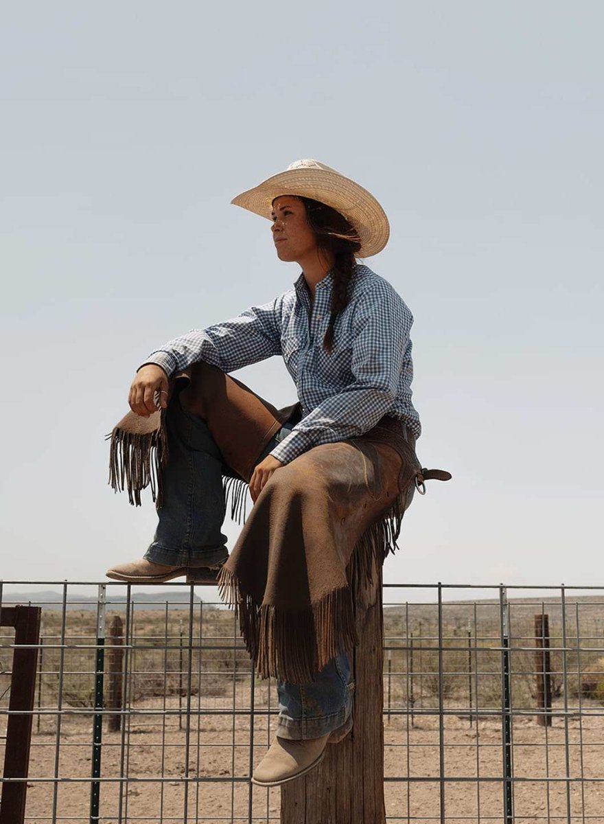 Women's Cowboygirl Blue Gingham Granddaddy Snap Shirt - Ely Cattleman - Flyclothing LLC