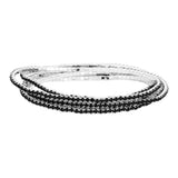 6PCS Rhinestone Multi Layered Stretch Evening Bracelets - Madeline Love - Flyclothing LLC