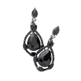 Crystal Rhinestone Teardrop Evening Earrings - Madeline Love - Flyclothing LLC