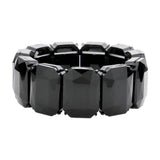 Emerald Cut Stone Stretch Evening Bracelet - Madeline Love - Flyclothing LLC