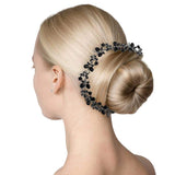 Floral Oval Stone Accented Bun Wrap Headpiece - Madeline Love - Flyclothing LLC