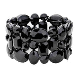 Glass Crystal Stretch Evening Bracelet - Madeline Love - Flyclothing LLC
