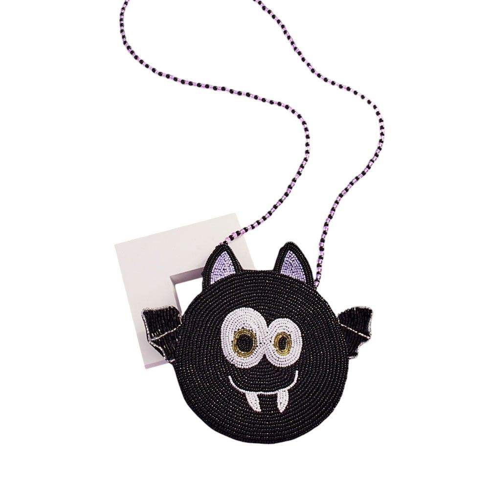 Halloween Bat Beaded Mini Crossbody Bag - Madeline Love - Flyclothing LLC